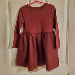 Maroon long sleeve Old Navy dress size 3T